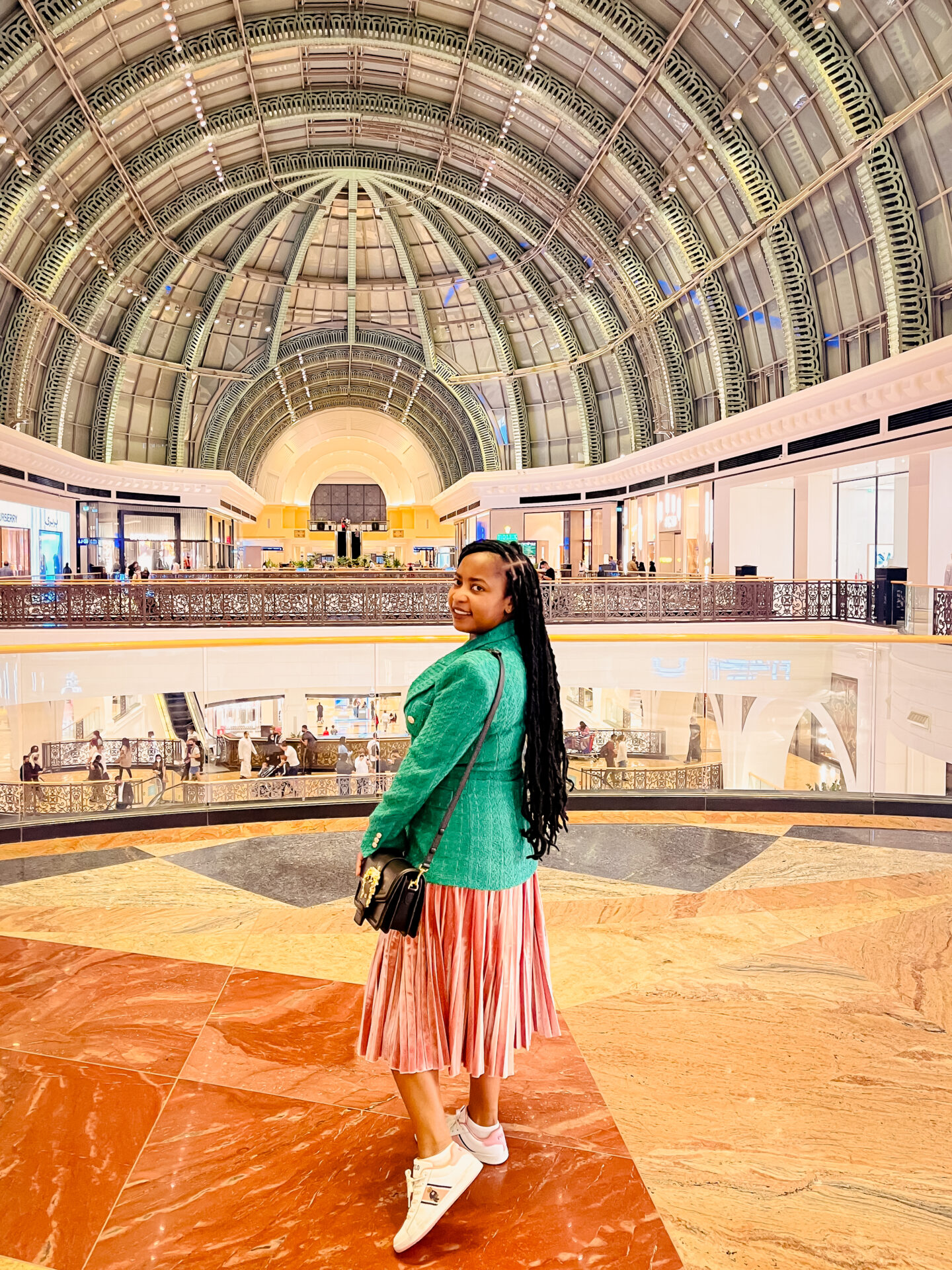 casual outfit with pleated skirt